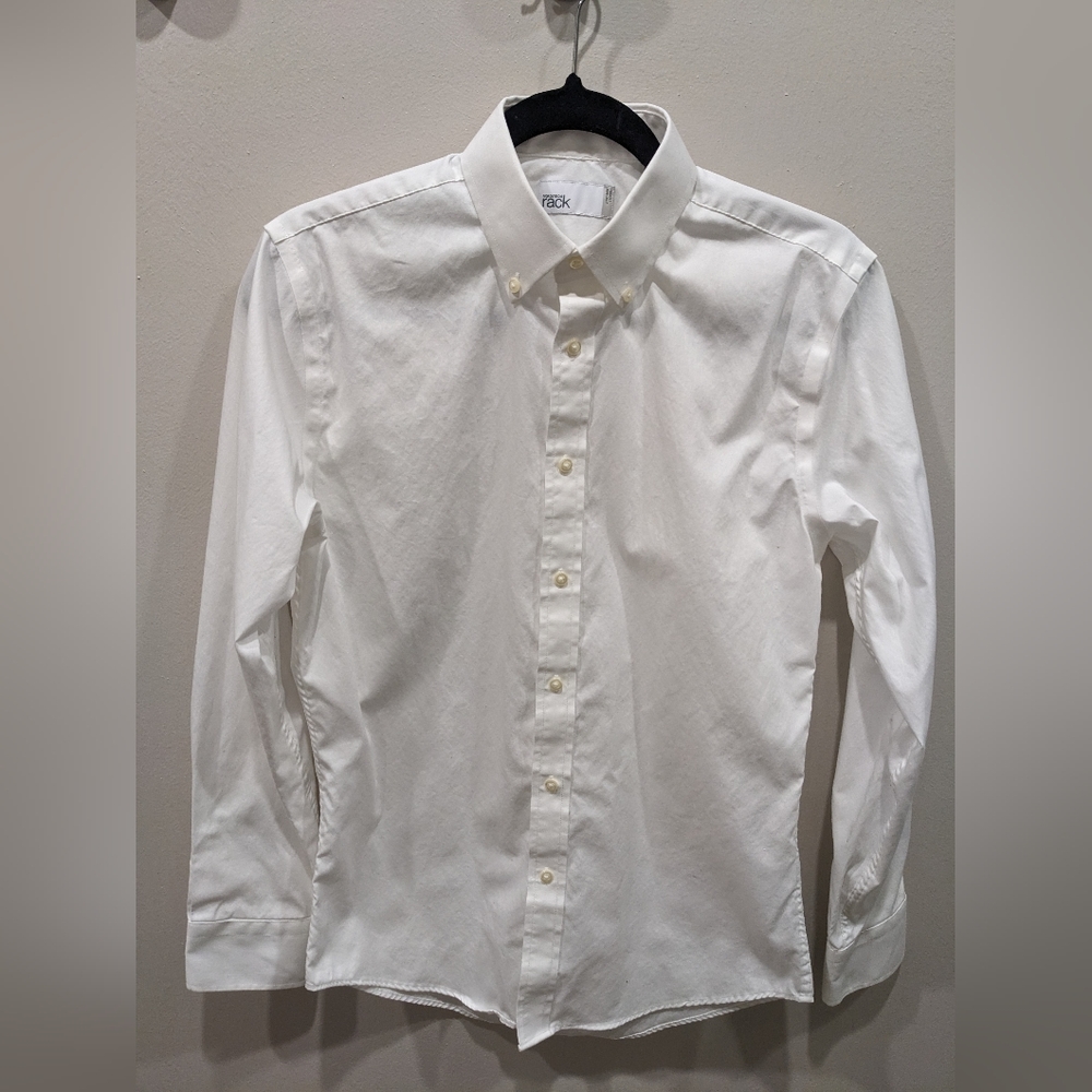 Men's white cotton Nordstrom Rack dress shirt